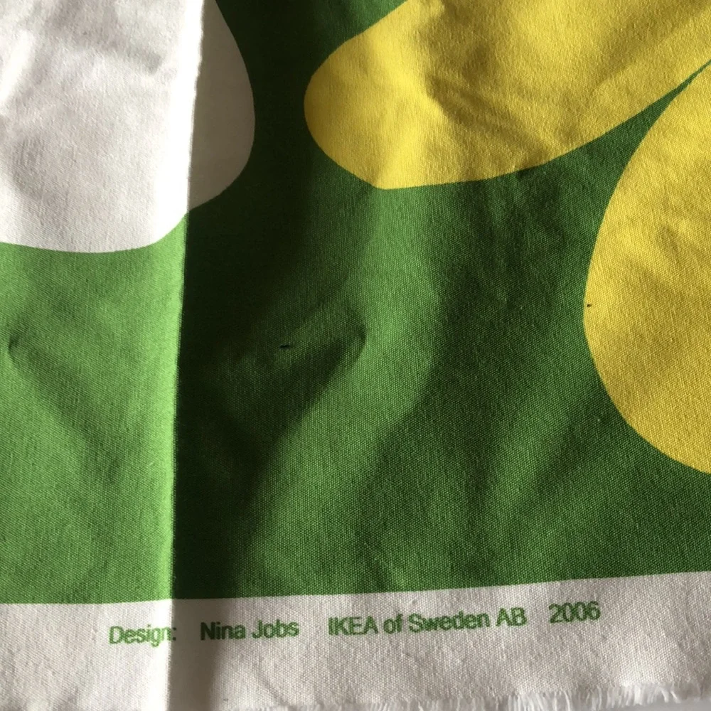 Nina Jobs Ikea 2006 Loveable Heart Danish Modern Green Clover Ikea Fabric